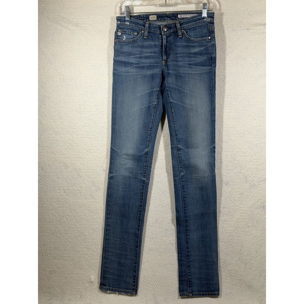 AG Adriano Goldschmied Premiere Skinny Straight Jeans Womens 25 Blue Premium
